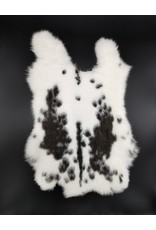 Mars&More Miscellaneous - Rabbit fur white-black 30cm x 40cm (soft and odorless)