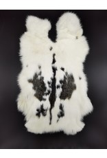 Mars&More Miscellaneous - Rabbit fur white-black 30cm x 40cm (soft and odorless)