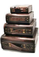 Trukado Miscellaneous -  Houten Koffer Set 4 stuks Steampunk - Victoriaans