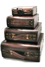 Trukado Miscellaneous -  Houten Koffer Set 4 stuks Steampunk - Victoriaans