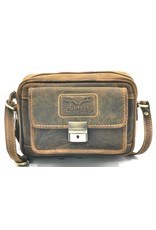 Hunters Leren Schoudertassen Leren crossbody tassen - Hunters Schoudertas met Voorvak en Sleutel