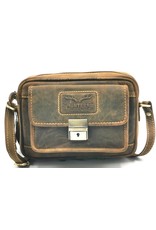 Hunters Leren Schoudertassen Leren crossbody tassen - Hunters Schoudertas met Voorvak en Sleutel