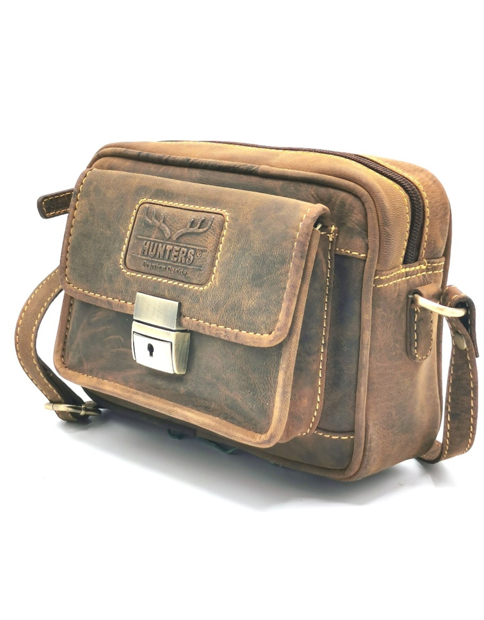 Hunters Leather Shoulder bags  Leather crossbody bags - Hunters Shoulder bag with Front pocket and Key