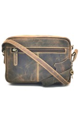 Hunters Leren Schoudertassen Leren crossbody tassen - Hunters Schoudertas met Voorvak en Sleutel