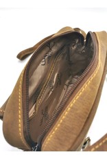 Hunters Leren Schoudertassen Leren crossbody tassen - Hunters Schoudertas met Voorvak en Sleutel