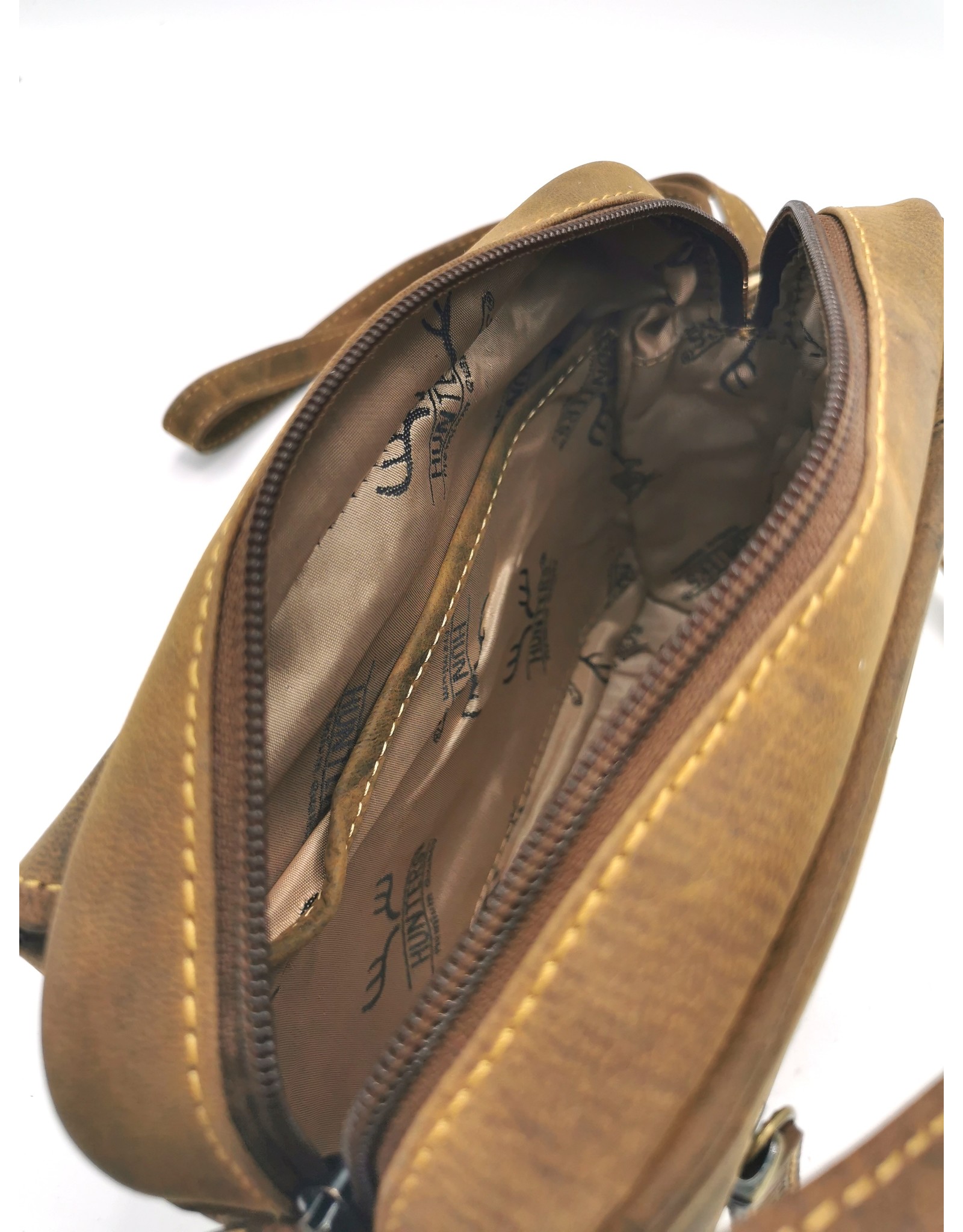 Hunters Leren Schoudertassen Leren crossbody tassen - Hunters Schoudertas met Voorvak en Sleutel