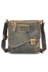 Hunters Leather Shoulder bags  Leather crossbody bags - Hunters Crossbody with Asymmetric Cover Buffalo Leather