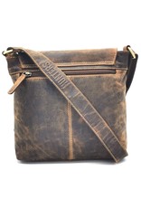 Hunters Leren Schoudertassen Leren crossbody tassen - Hunters Crossbody met Asymmetrische Omslag Buffelleer