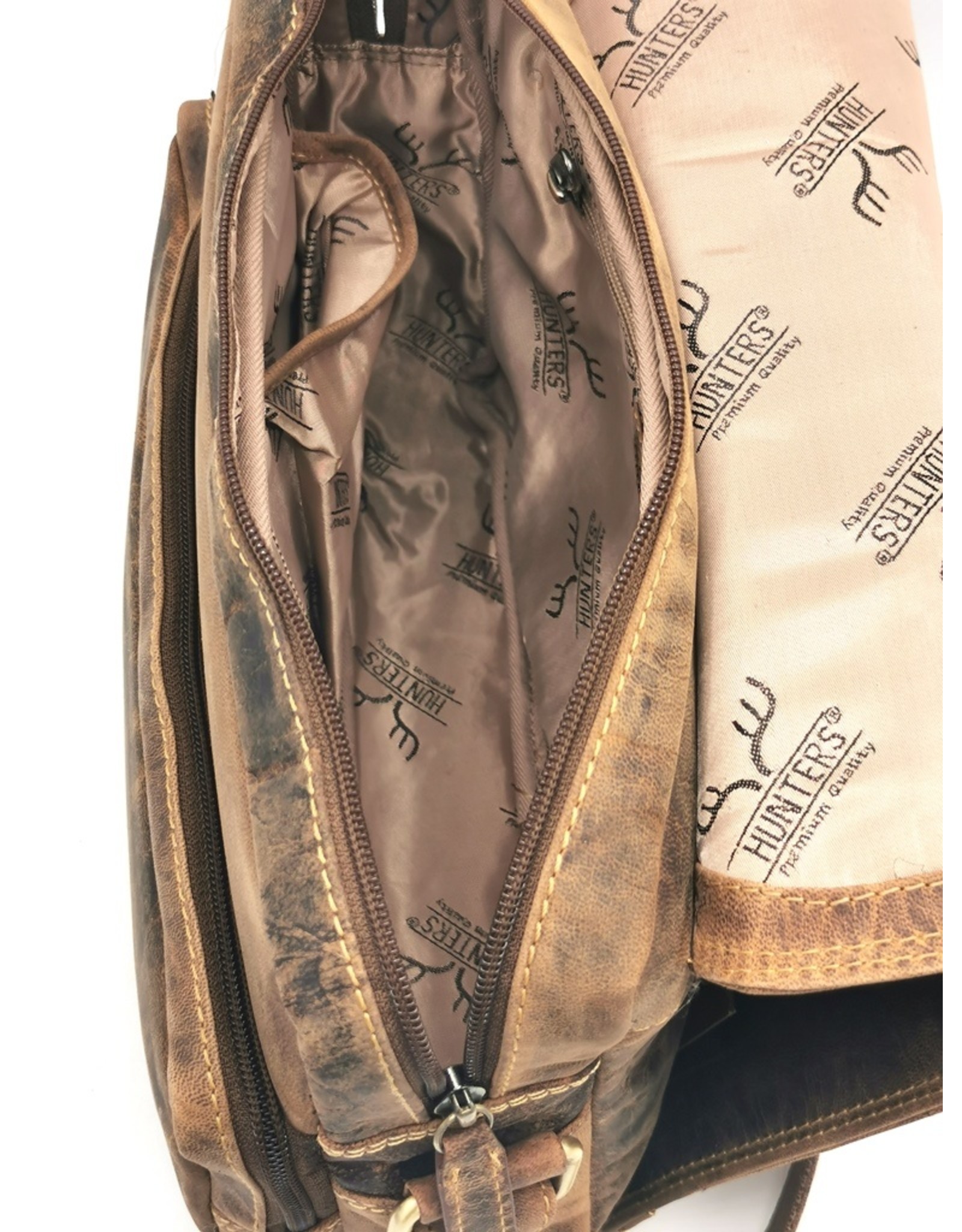 Hunters Leather Shoulder bags  Leather crossbody bags - Hunters Crossbody with Straight Cover Medium size