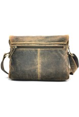 Hunters Leren Schoudertassen Leren crossbody tassen - Hunters Crossbody met Rechte Omslag Medium formaat