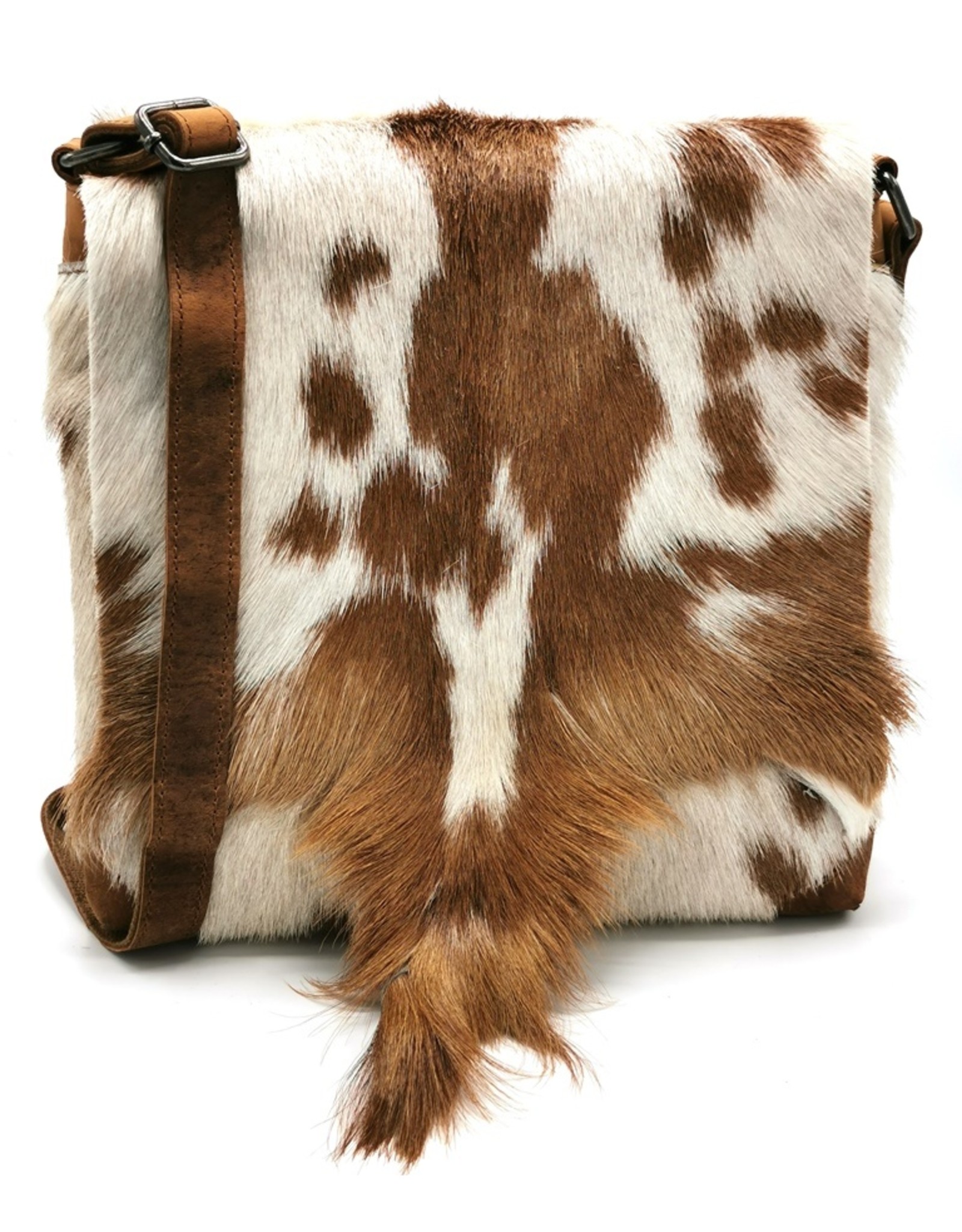 Hide & Stitches Leather bags - Hide & Stitches Leather Shoulder bag with Fur cover