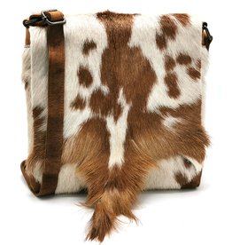 Hide & Stitches Hide & stitches Leather Shoulder bag with Fur cover