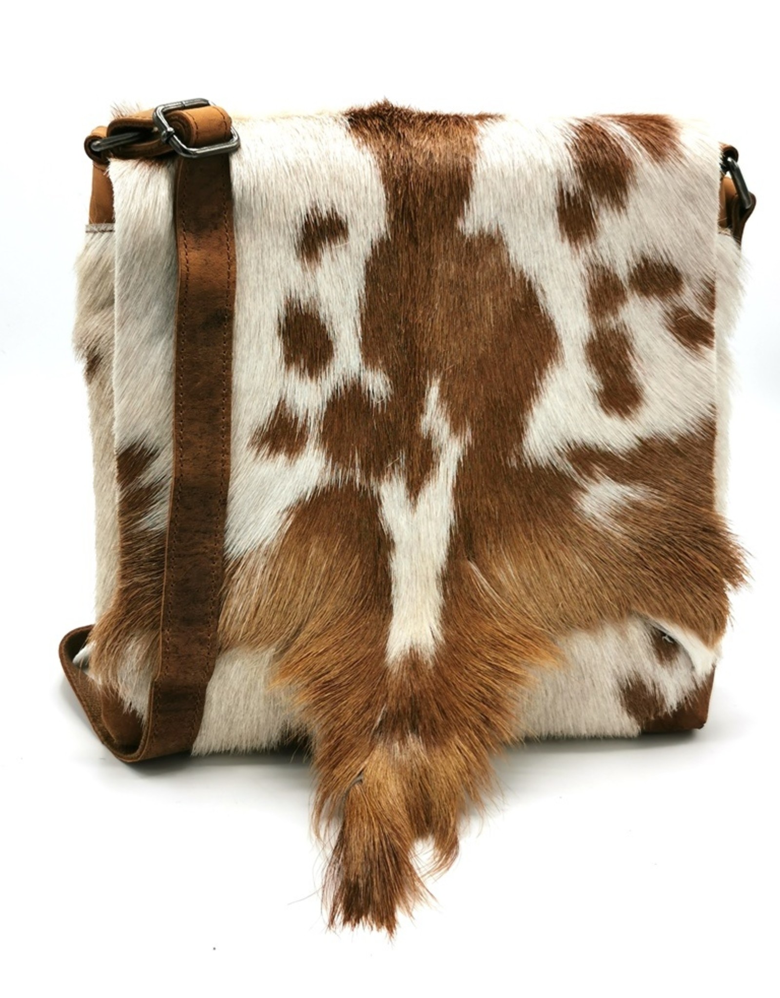 Hide & Stitches Leather bags - Hide & Stitches Leather Shoulder bag with Fur cover