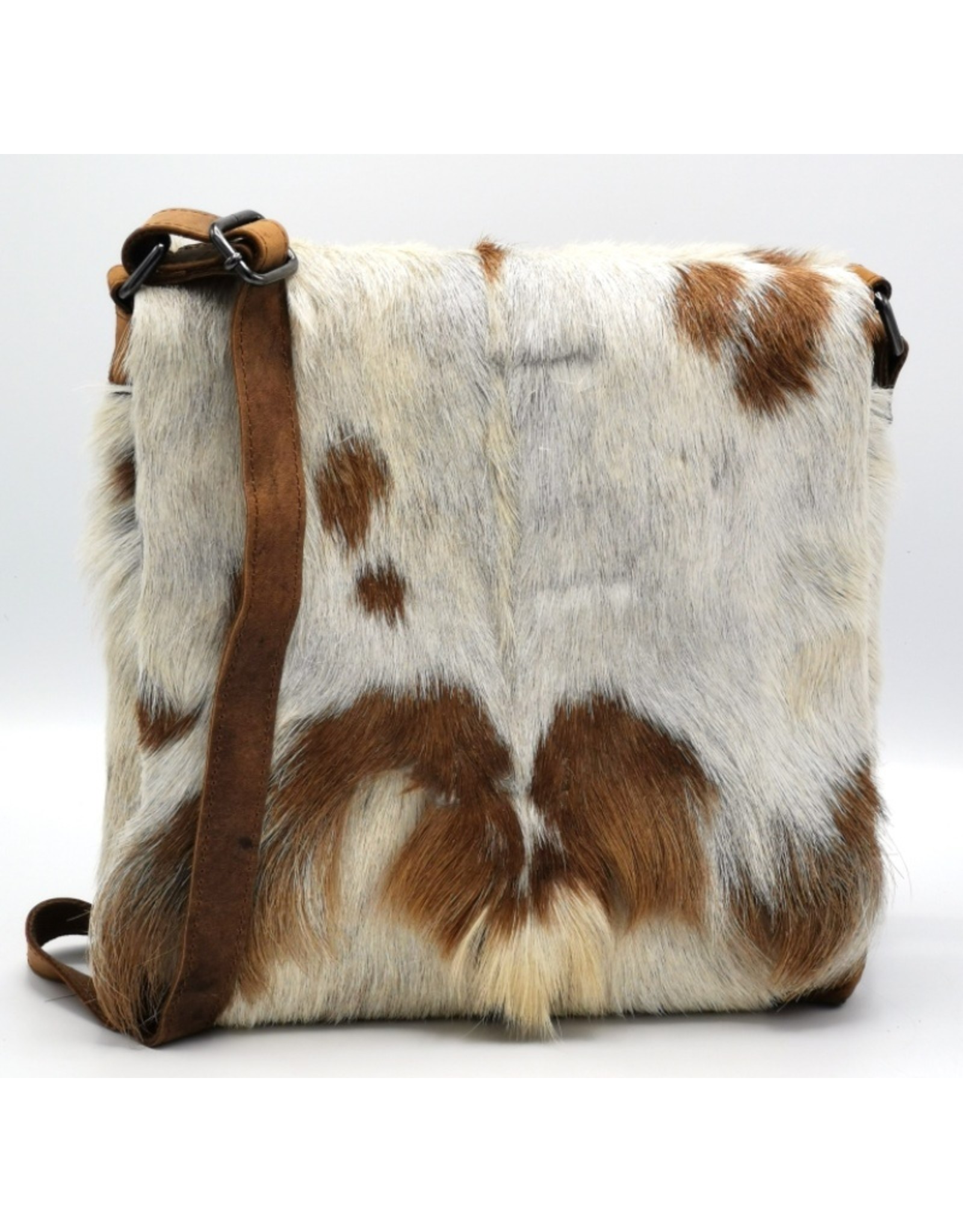Hide & Stitches Leather bags - Hide & Stitches Leather Shoulder bag with Fur cover