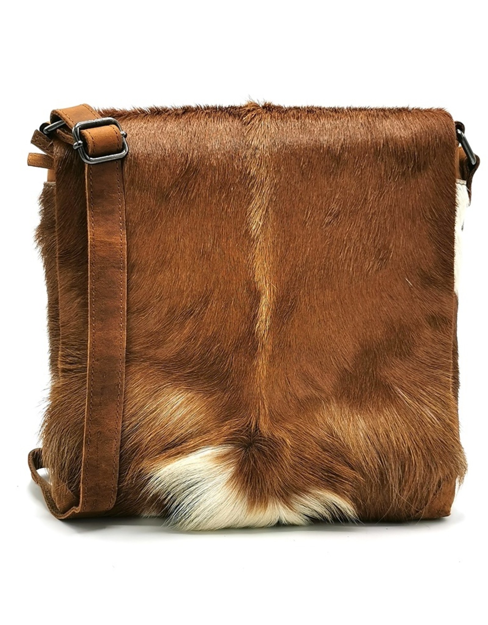 Hide & Stitches Leather bags - Hide & Stitches Leather Shoulder bag with Fur cover