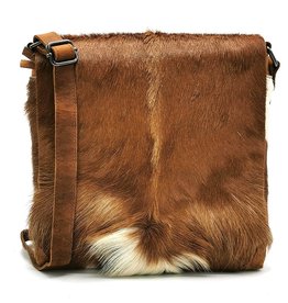 Hide & Stitches Hide & stitches Leather Shoulder bag with Fur cover