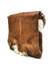 Hide & Stitches Leather bags - Hide & Stitches Leather Shoulder bag with Fur cover