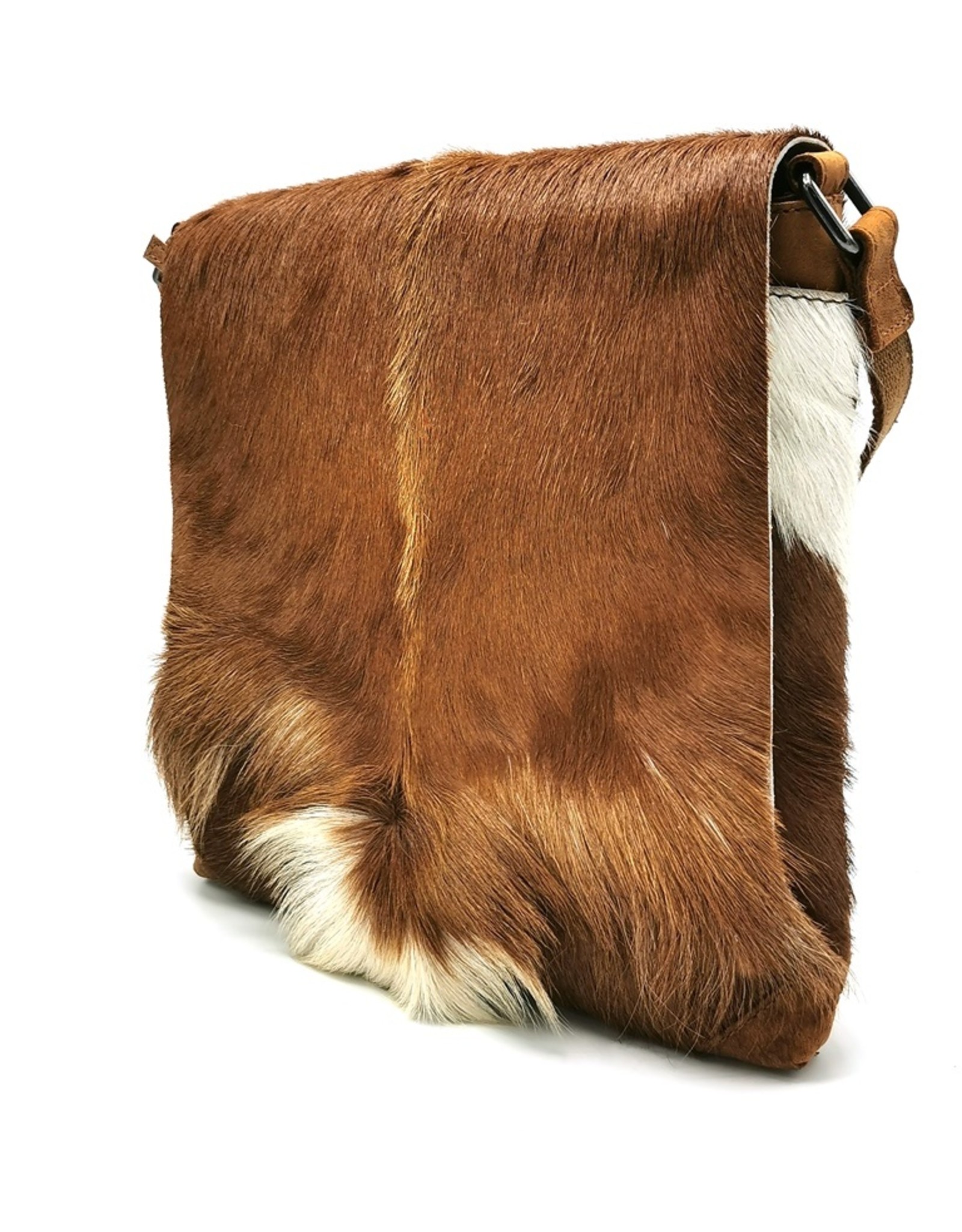 Hide & Stitches Leather bags - Hide & Stitches Leather Shoulder bag with Fur cover