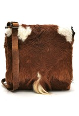 Hide & Stitches Leather bags - Hide & Stitches Leather Shoulder bag with Fur cover