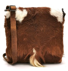 Hide & Stitches Hide & stitches Leather Shoulder bag with Fur cover