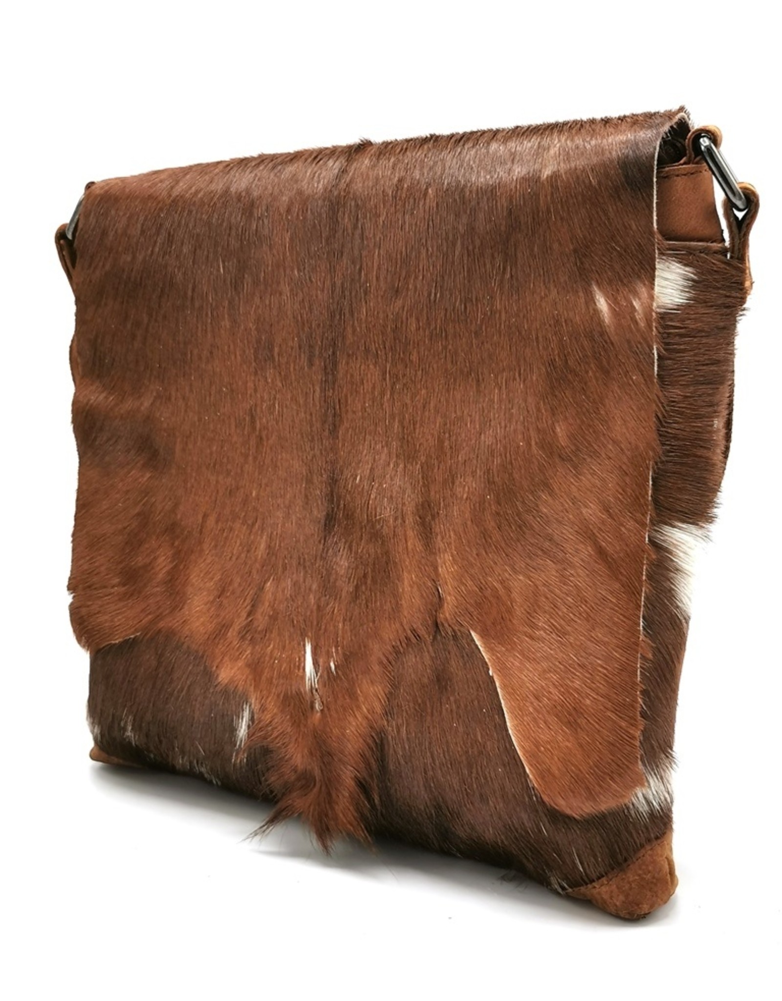 Hide & Stitches Leather bags - Hide & Stitches Leather Shoulder bag with Fur cover