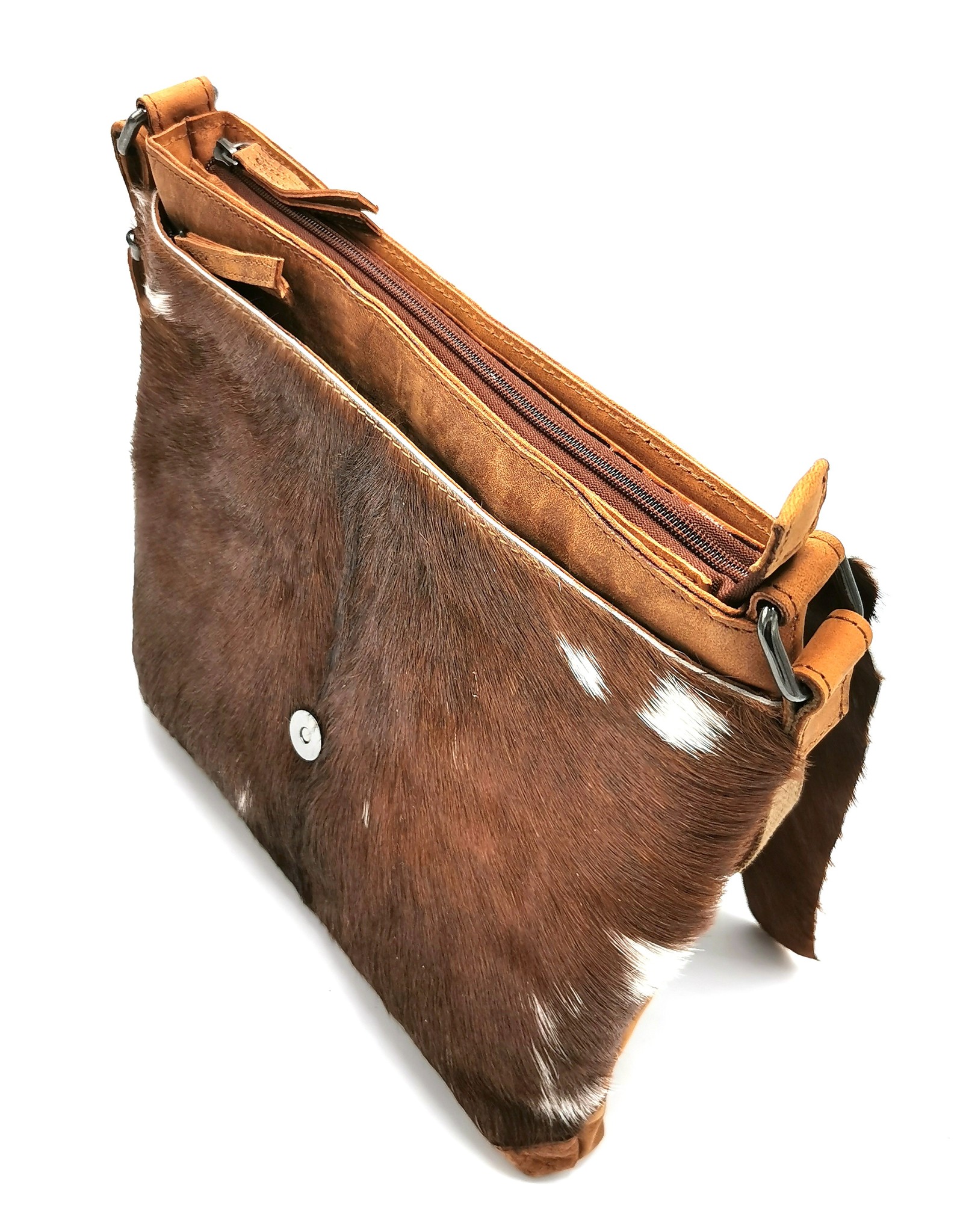 Hide & Stitches Leather bags - Hide & Stitches Leather Shoulder bag with Fur cover