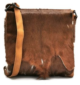 Hide & Stitches Hide & stitches Leather Shoulder bag with Fur cover