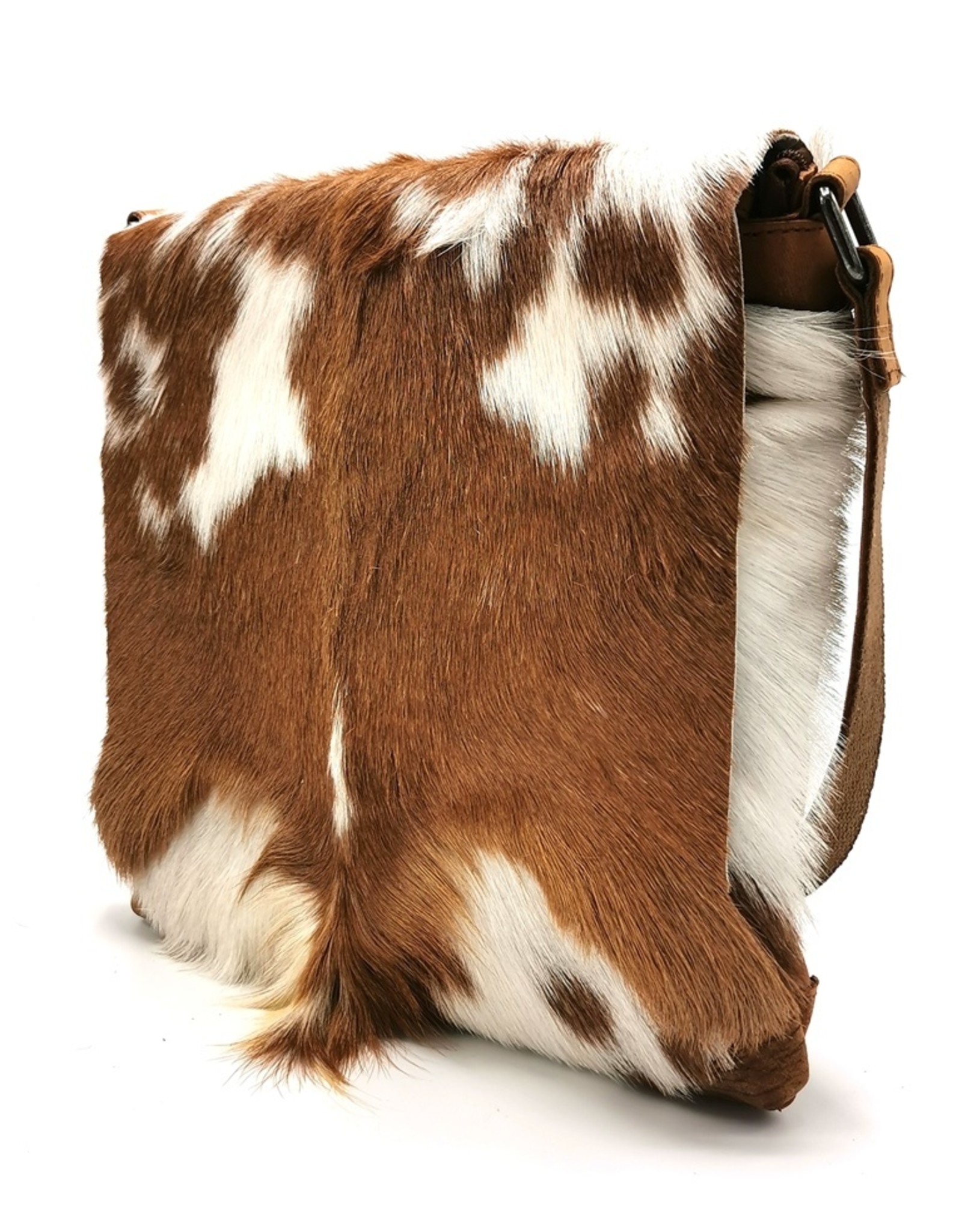 Hide & Stitches Leather bags - Hide & Stitches Leather Shoulder bag with Fur cover