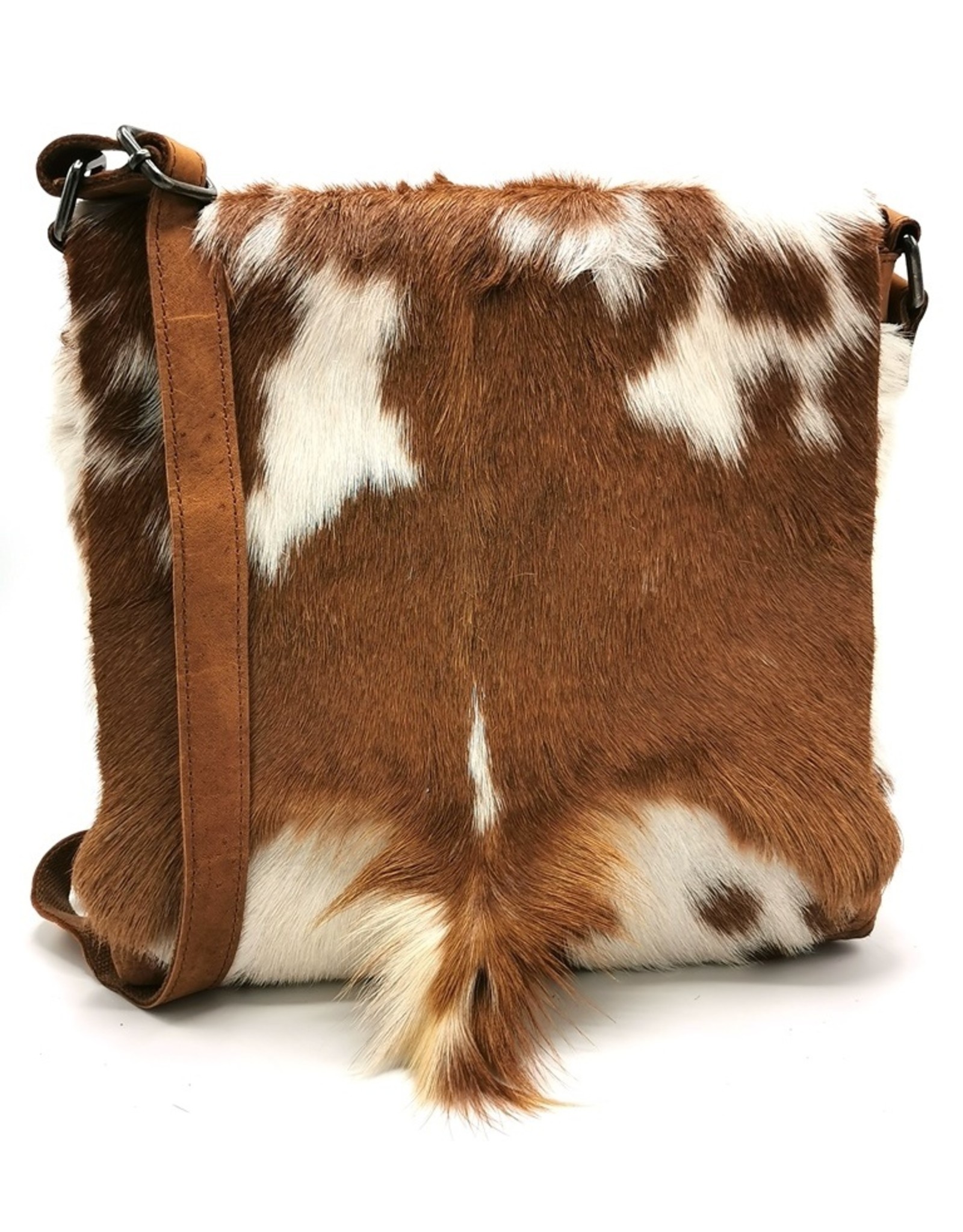 Hide & Stitches Leather bags - Hide & Stitches Leather Shoulder bag with Fur cover