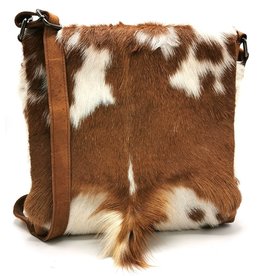 Hide & Stitches Hide & stitches Leather Shoulder bag with Fur cover