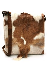 Hide & Stitches Leren tassen - Hide & Stitches Leren Schoudertas met Vacht omslag
