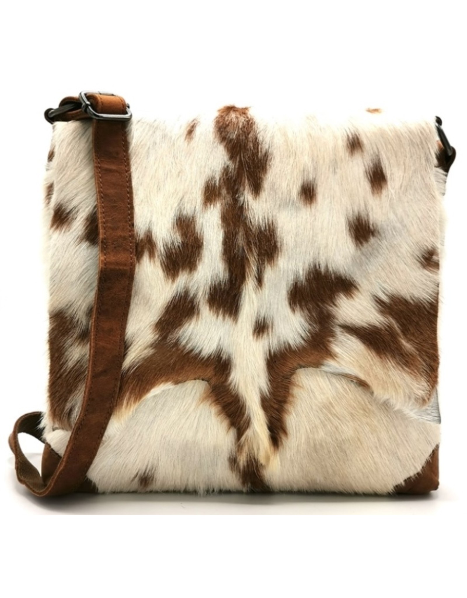 Hide & Stitches Leather bags - Hide & Stitches Leather Shoulder bag with Fur cover