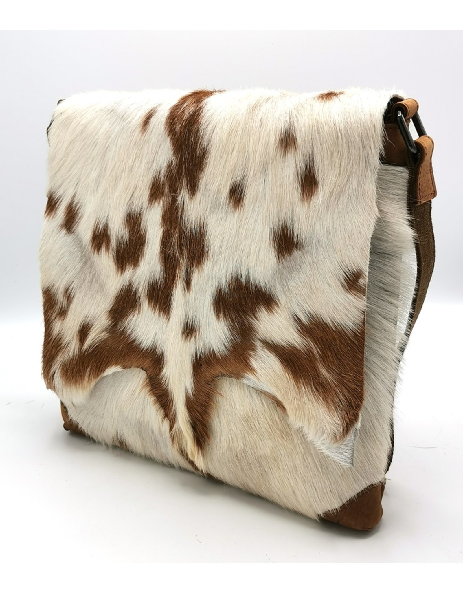 Hide & Stitches Leather bags - Hide & Stitches Leather Shoulder bag with Fur cover