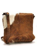 Hide & Stitches Leather bags - Hide & Stitches Leather Shoulder bag with Fur cover