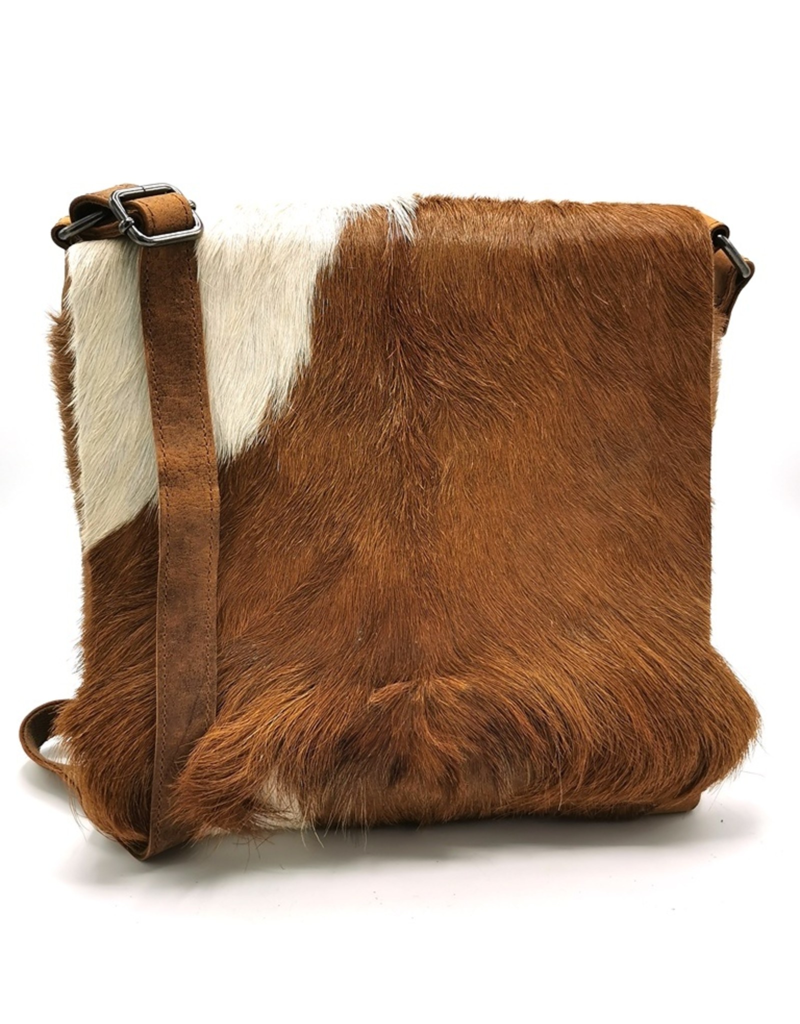 Hide & Stitches Leather bags - Hide & Stitches Leather Shoulder bag with Fur cover