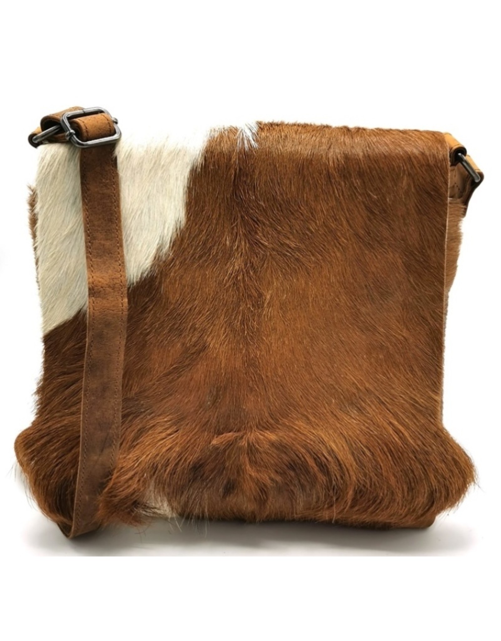 Hide & Stitches Leather bags - Hide & Stitches Leather Shoulder bag with Fur cover