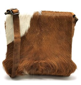 Hide & Stitches Hide & stitches Leather Shoulder bag with Fur cover