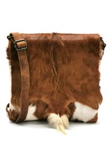 Hide & Stitches Leather bags - Hide & Stitches Leather Shoulder bag with Fur cover