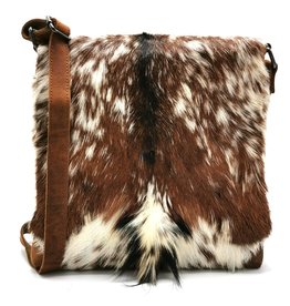 Hide & Stitches Hide & stitches Leather Shoulder bag with Fur cover