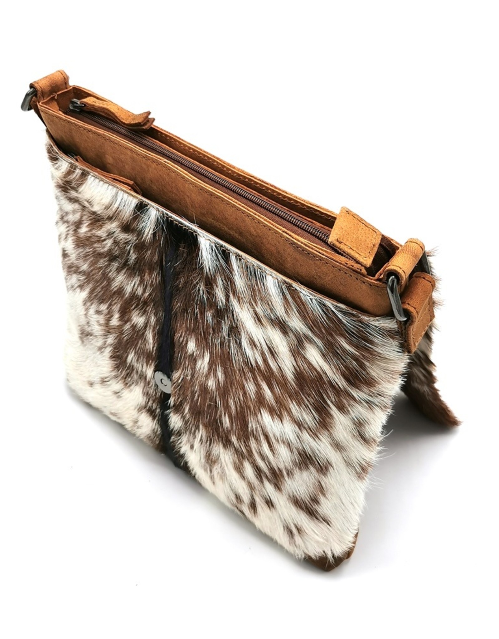 Hide & Stitches Leather bags - Hide & Stitches Leather Shoulder bag with Fur cover