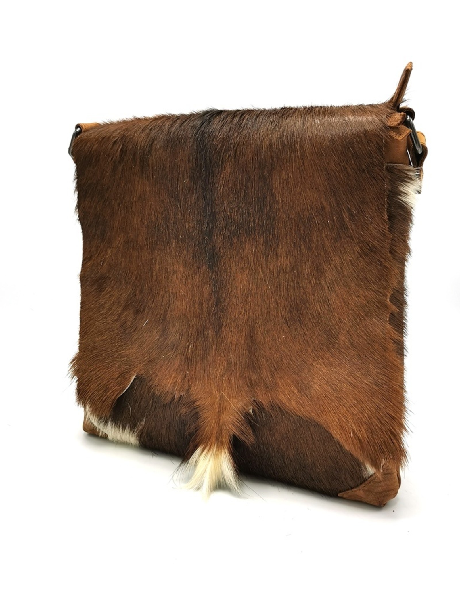 Hide & Stitches Leather bags - Hide & Stitches Leather Shoulder bag with Fur cover