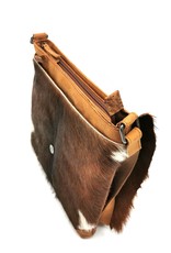 Hide & Stitches Leather bags - Hide & Stitches Leather Shoulder bag with Fur cover