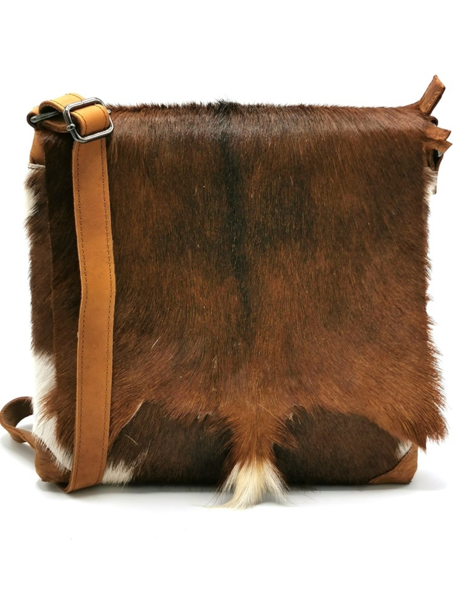 Hide & Stitches Leather bags - Hide & Stitches Leather Shoulder bag with Fur cover