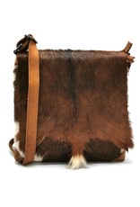 Hide & Stitches Leather bags - Hide & Stitches Leather Shoulder bag with Fur cover