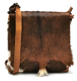 Hide & Stitches Hide & stitches Leather Shoulder bag with Fur cover