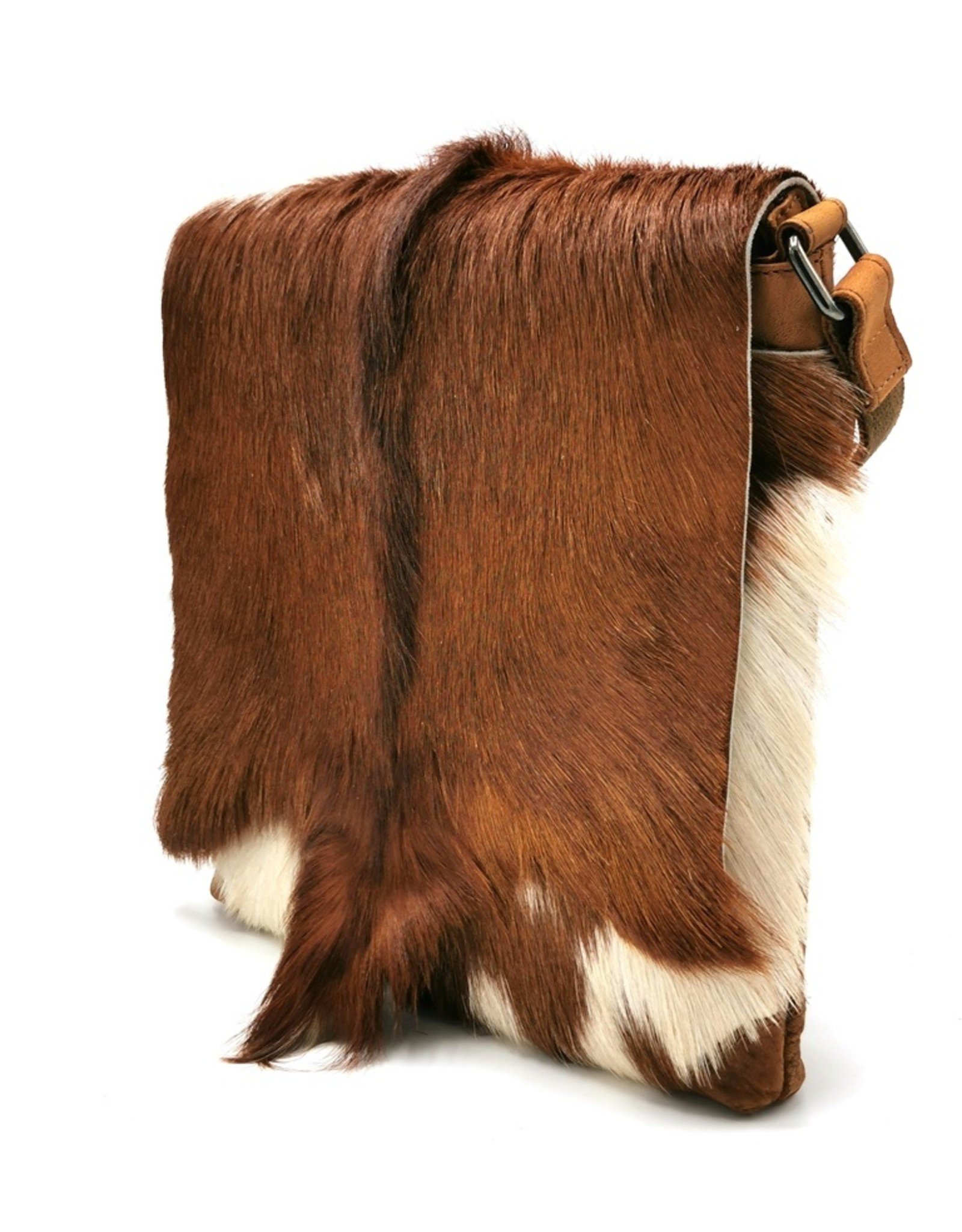 Hide & Stitches Leather bags - Hide & Stitches Leather Shoulder bag with Fur cover