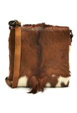 Hide & Stitches Leather bags - Hide & Stitches Leather Shoulder bag with Fur cover