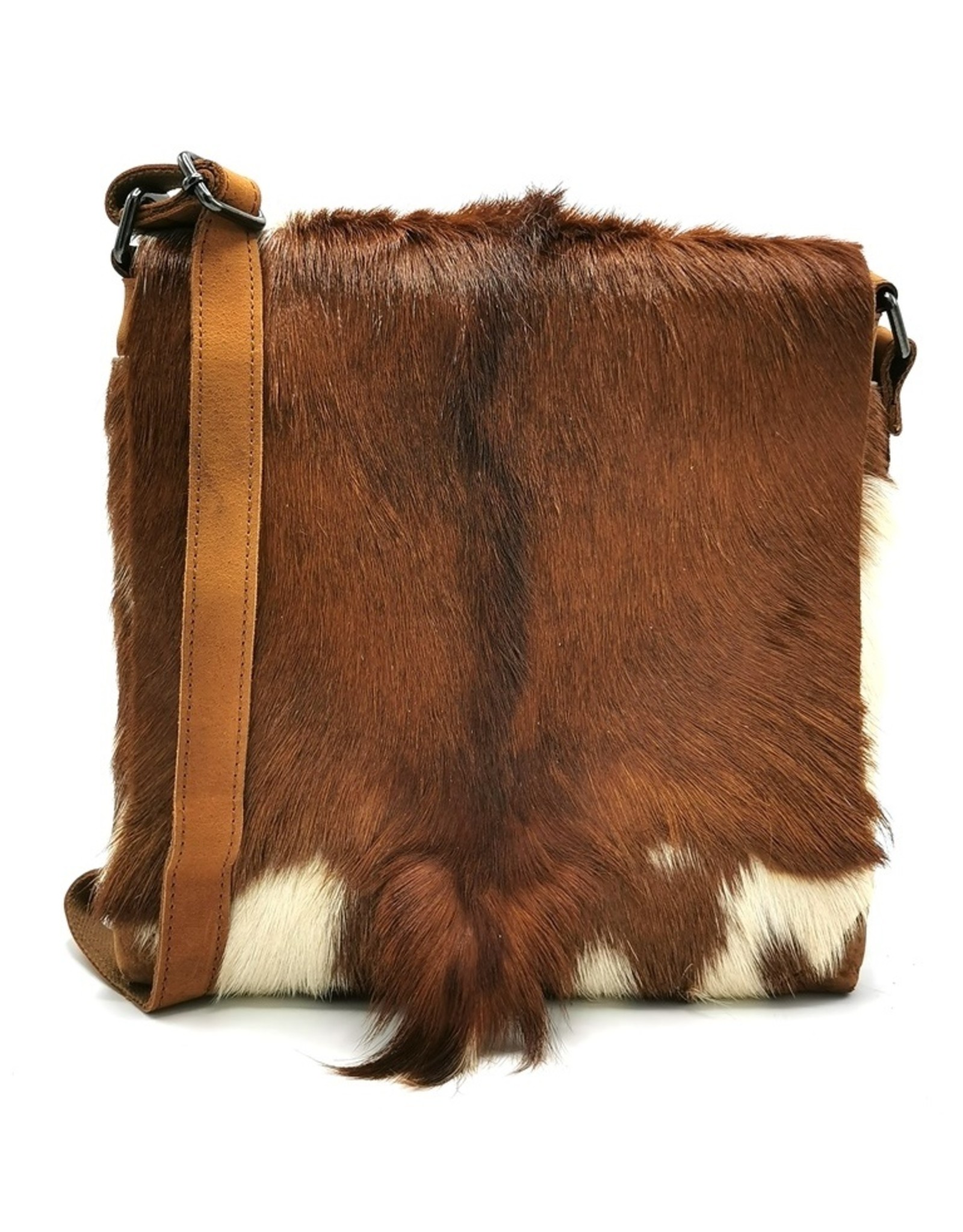 Hide & Stitches Leather bags - Hide & Stitches Leather Shoulder bag with Fur cover