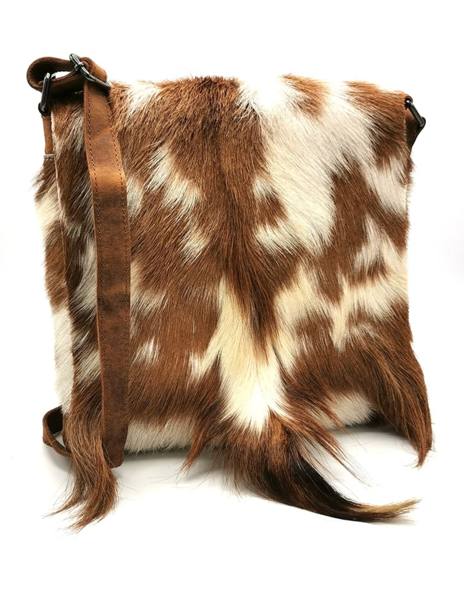 Hide & Stitches Leather bags - Hide & Stitches Leather Shoulder bag with Fur cover