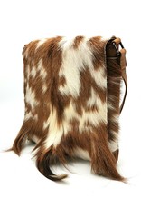 Hide & Stitches Leren tassen - Hide & Stitches Leren Schoudertas met Vacht omslag